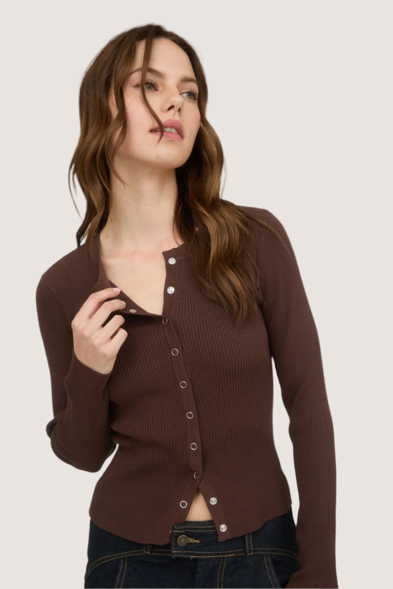 Roxy Cardigan-Chocolate