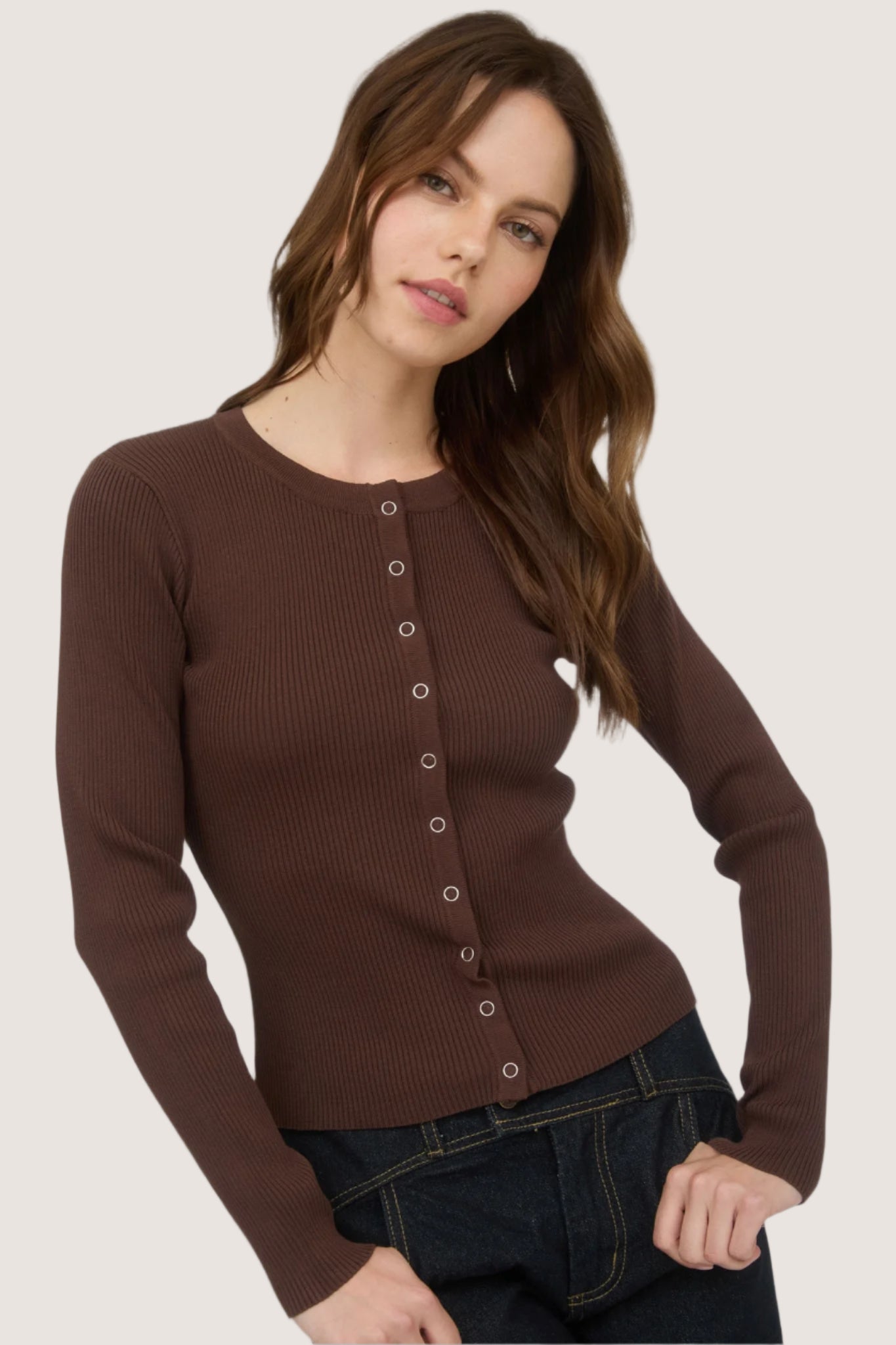 Roxy Cardigan-Chocolate