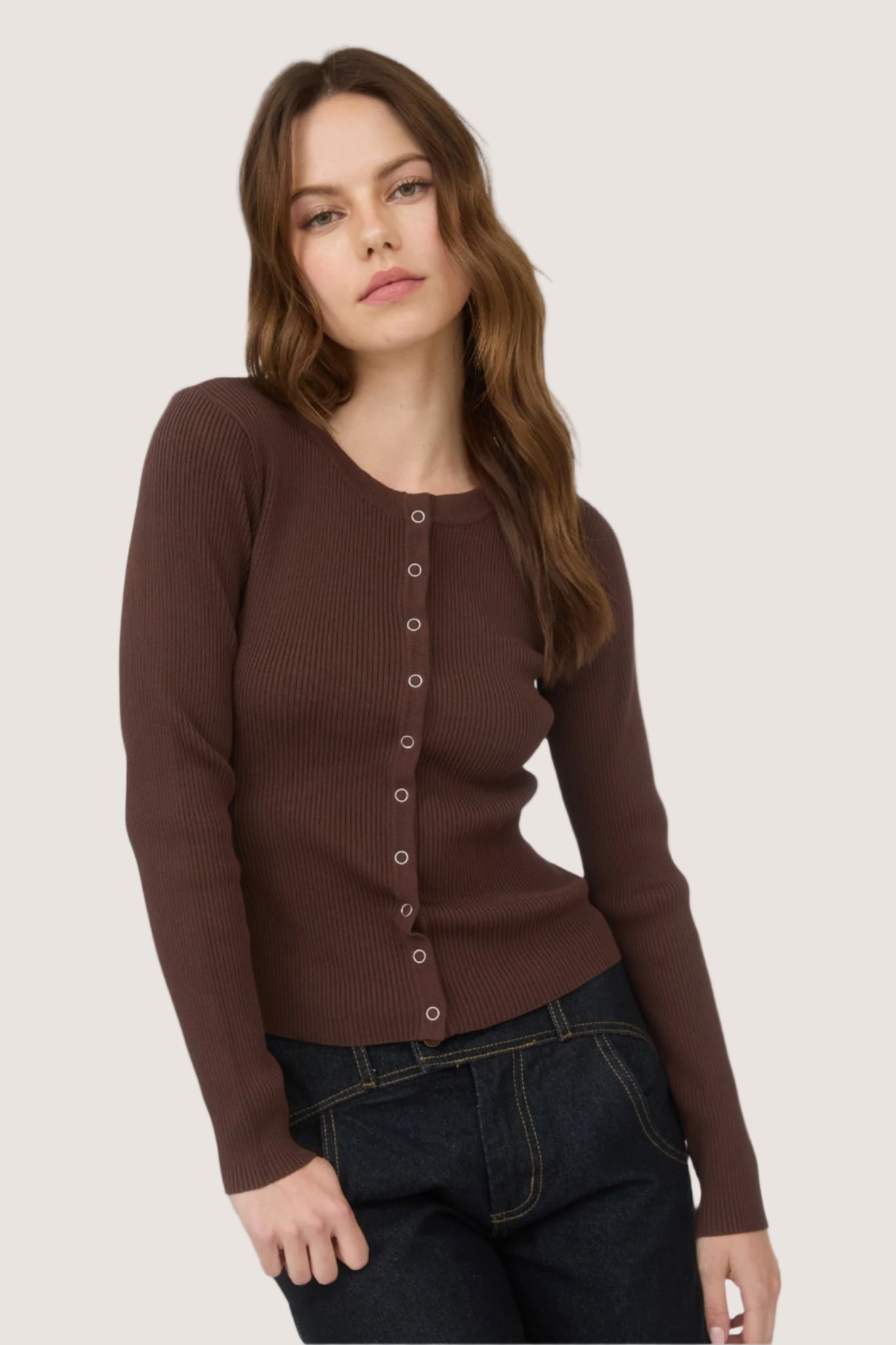 Roxy Cardigan-Chocolate