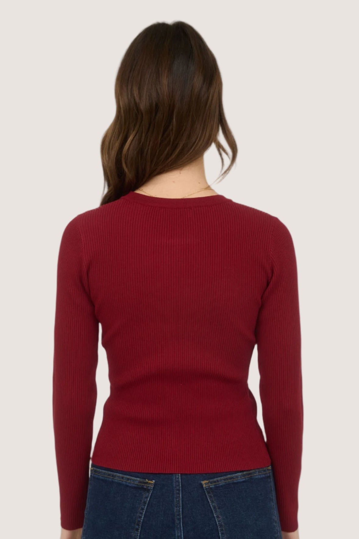 Roxy Cardigan-Deep Red