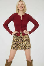 Roxy Cardigan-Deep Red