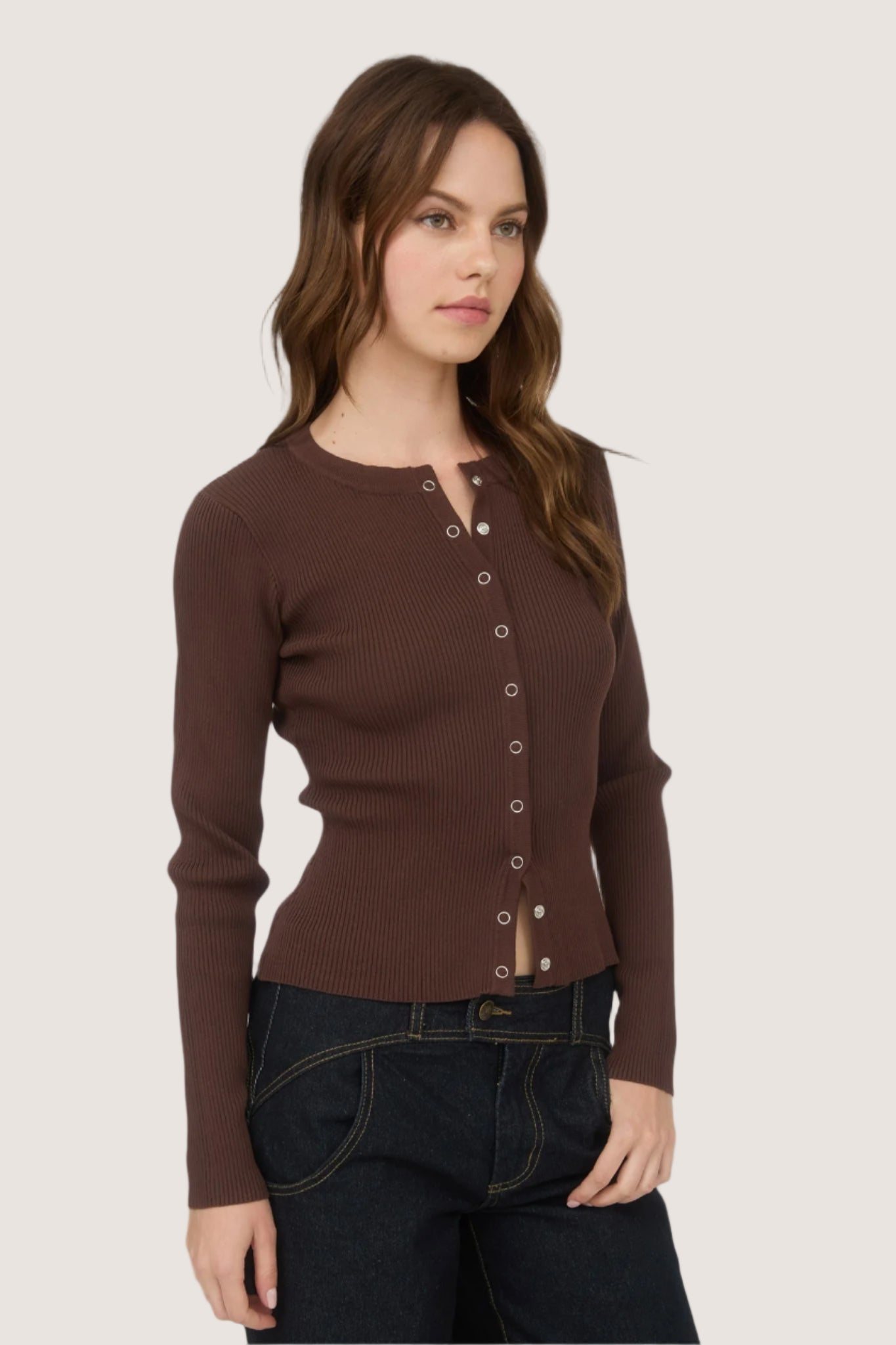 Roxy Cardigan-Chocolate