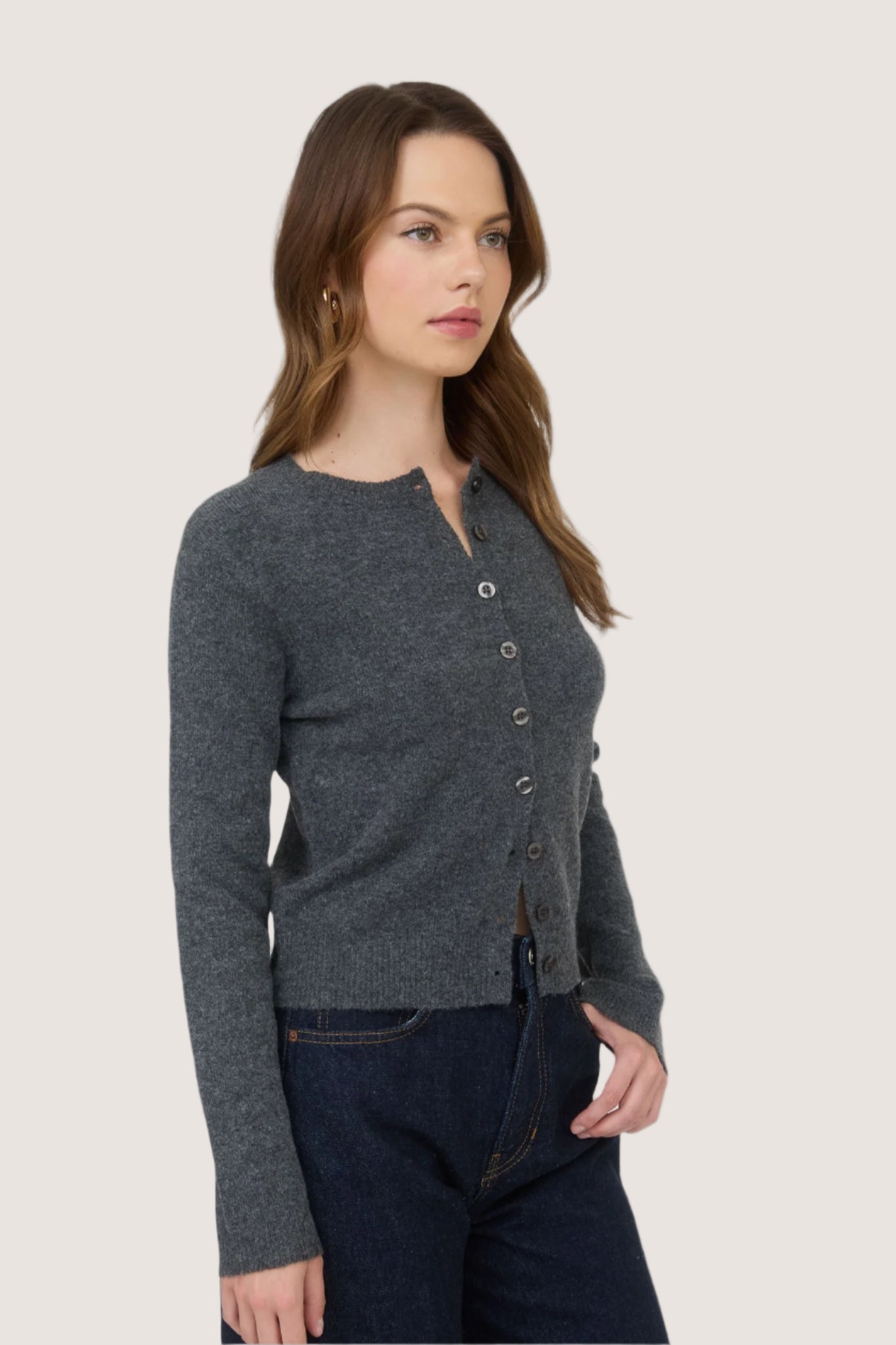 James Cardigan-Charcoal