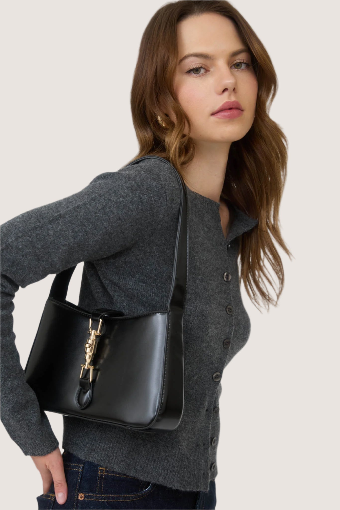 James Cardigan-Charcoal