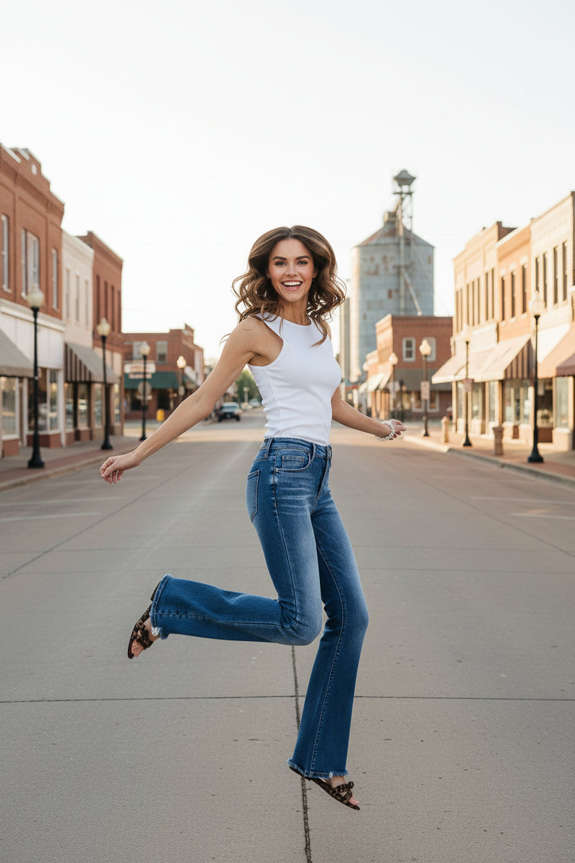 Malloree Step Hem Jean